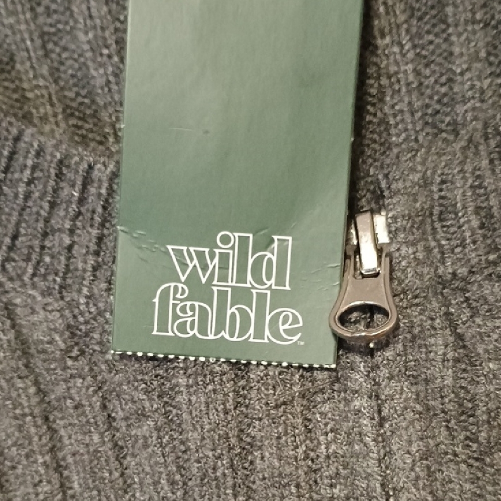 Wild Fable Gray Ribbed Crew Neck Sweater - Picture 2 of 5